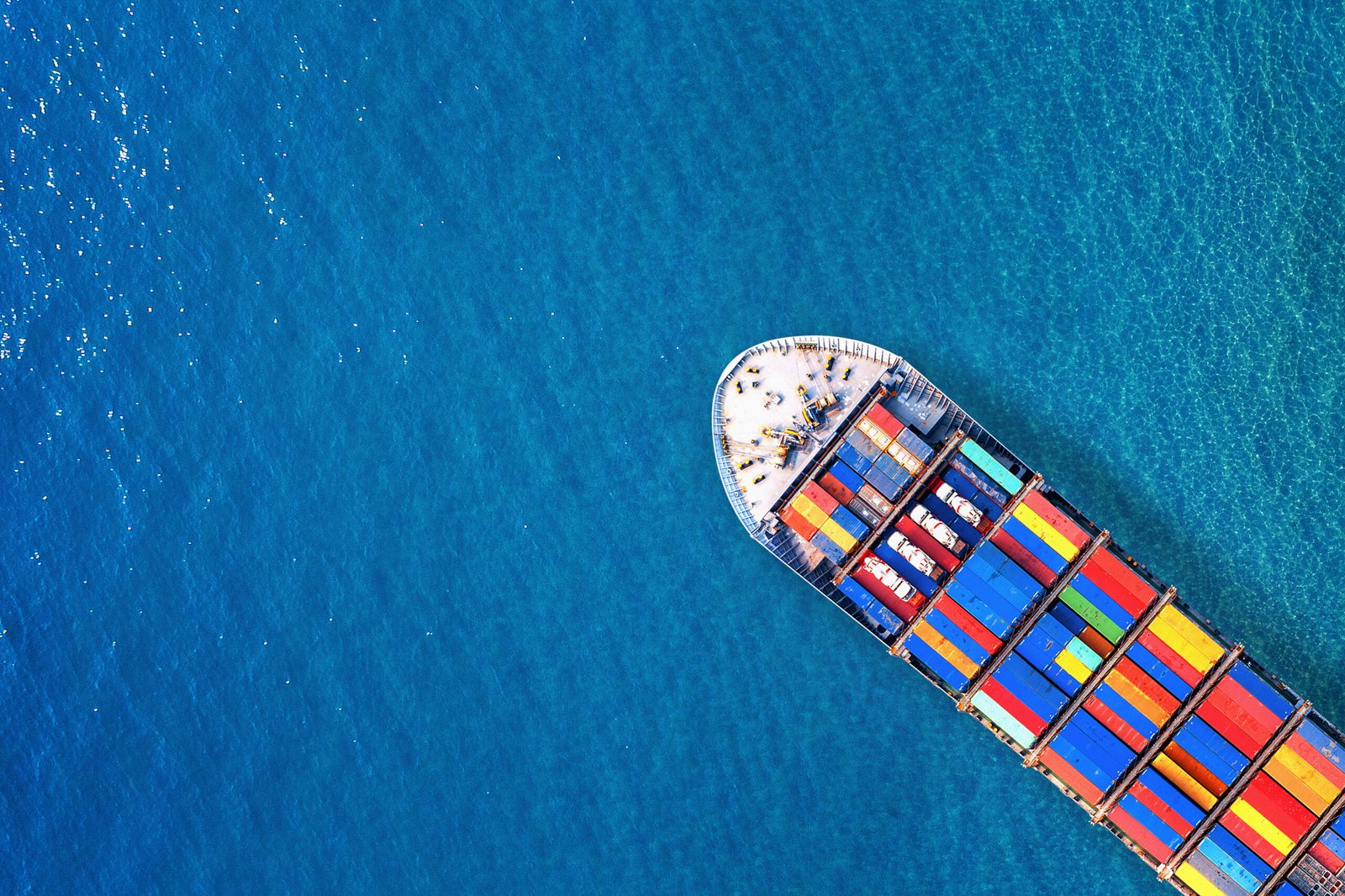 aerial view container cargo ship sea scaled